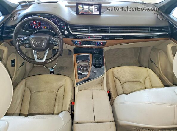 WA1VAAF72HD013845 2017 AUDI Q7 White Vista del cuadro de instrumentos