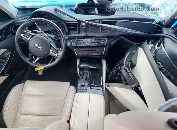 KNALC4J13J5097215 2018 KIA CADENZA Blue Вид щитка приладів