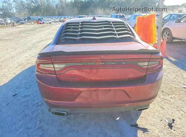2C3CDXHG8JH187081 2018 DODGE CHARGER Burgundy Widok wnętrza z przodu
