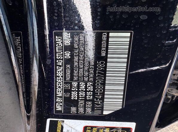 W1KAF4HB8PR077985 2023 MERCEDES-BENZ C-CLASS Black VIN կոդի պիտակի տեսք