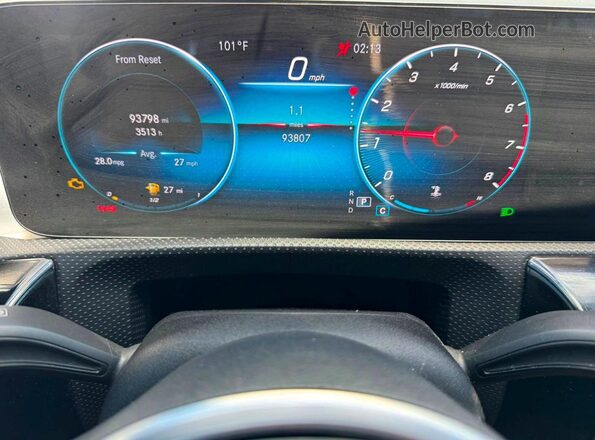 W1K3G4FB9MJ267992 2021 MERCEDES-BENZ A White Vista del cuadro de instrumentos