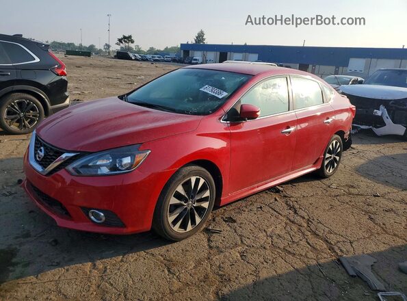 3N1AB7AP4KY279130 2019 NISSAN SENTRA Red Rear left