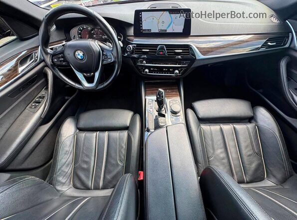 WBAJE7C55JG891091 2018 BMW 5 SERIES Black Rear seats view