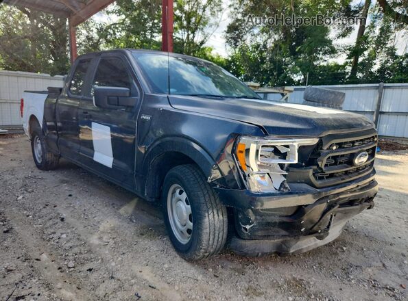 1FTEX1CP6NKD93398 2022 FORD F150 Black Вид спереду