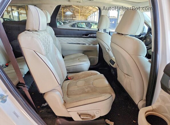 KM8R54HE2LU090065 2020 HYUNDAI PALISADE White Engine compartment view