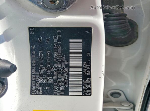 5TDZZRFH8KS356906 2019 TOYOTA HIGHLANDER White Սալոնի 360 աստիճան տեսք