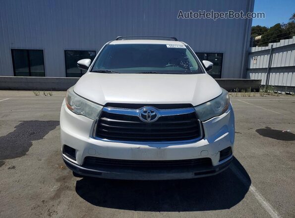 5TDZKRFH9GS144964 2016 TOYOTA HIGHLANDER White Հետևի տեսք