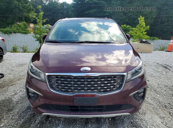 KNDMC5C13K6536886 2019 KIA SEDONA Maroon Front view
