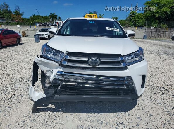 5TDZZRFH9KS304166 2019 TOYOTA HIGHLANDER White Вид ззаду