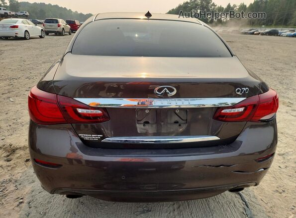 JN1BY1AP6JM180374 2018 INFINITI Q70 Brown Սալոնի դիմացի տեսք