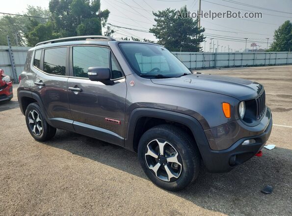 ZACNJBC19KPJ90393 2019 JEEP RENEGADE Gray Front view