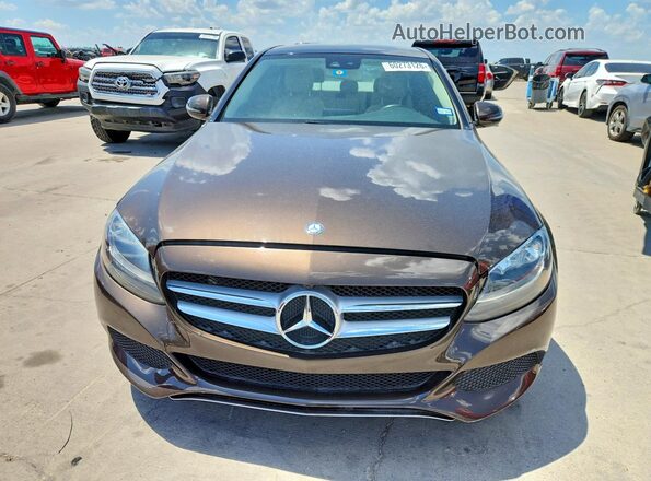 55SWF4JB2HU198799 2017 MERCEDES-BENZ C Tan Vista trasera