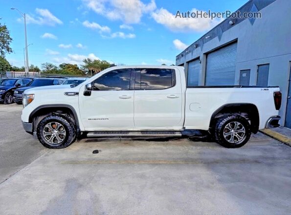 1GTU9BET4MZ191297 2021 GMC SIERRA White VIN კოდის სტიკერის ხედი