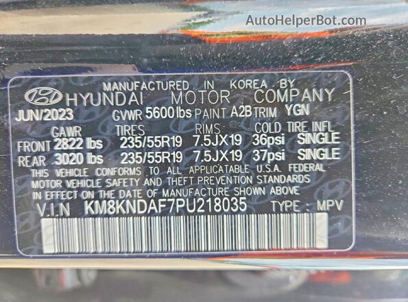 KM8KNDAF7PU218035 2023 HYUNDAI IONIQ Black 