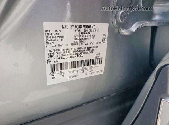1FMUK7DH8SGA18997 2025 FORD EXPLORER Silver 