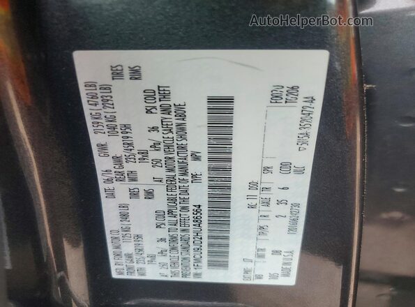1FMCU9JD2HUA86564 2017 FORD ESCAPE Gray 360 interior view