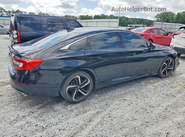 1HGCV1F37KA113545 2019 HONDA ACCORD Black Delantero derecho