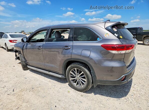 5TDKZRFHXJS549736 2018 TOYOTA HIGHLANDER Gray Rear right