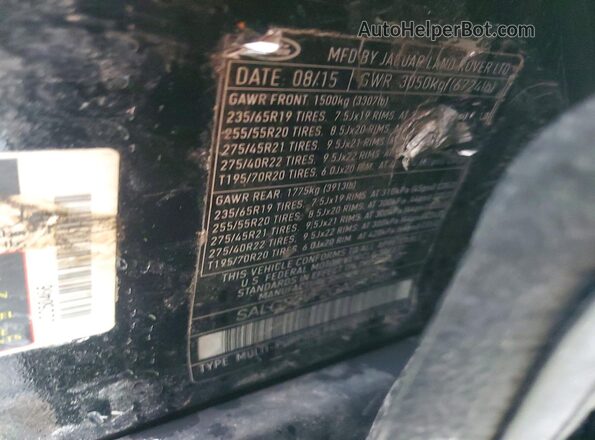 SALGS2VF2GA250466 2016 LAND ROVER RANGE ROVER Black Սալոնի 360 աստիճան տեսք