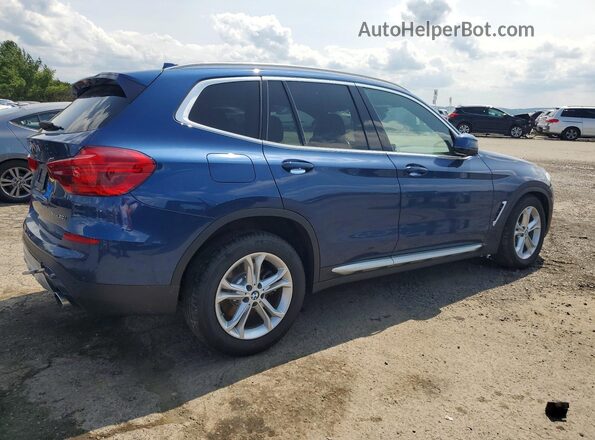 5UXTR9C52KLD90813 2019 BMW X3 Blue Delantero derecho