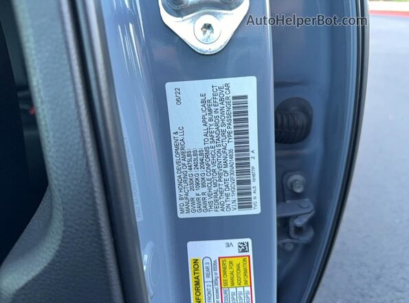 1HGCV2F30NA014835 2022 HONDA ACCORD Blue Widok wnętrza z tyłu