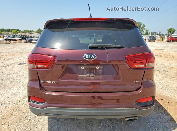 5XYPGDA54LG621932 2020 KIA SORENTO Burgundy Front interior view