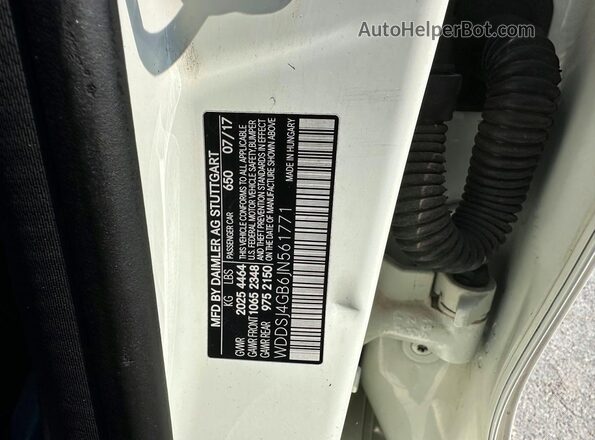 WDDSJ4GB6JN561771 2018 MERCEDES-BENZ CLA-CLASS White უკანა სალონის ხედი