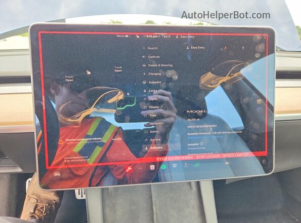5YJ3E1EA3NF191850 2022 TESLA MODEL Синий Вид задних сидений