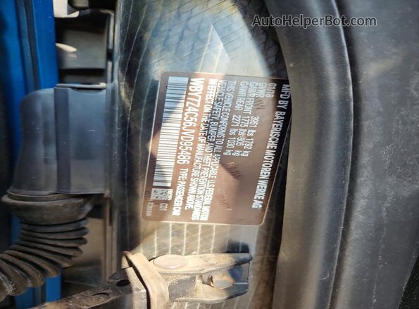 WBY7Z4C56JVD95486 2018 BMW I SERIES Синий Вид наклейки с VIN-кодом