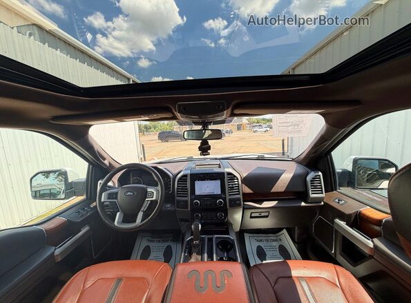 1FTEW1E4XKFA22142 2019 FORD F150 White Rear seats view
