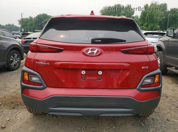 KM8K6CAA2KU325448 2019 HYUNDAI KONA Red წინა სალონის ხედი