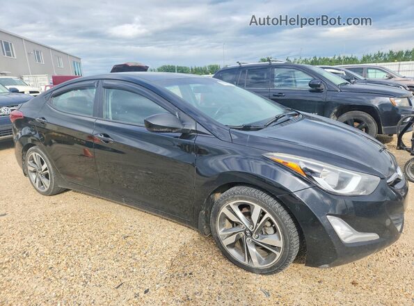 KMHDH4AH6GU592346 2016 HYUNDAI ELANTRA Черный Вид спереди