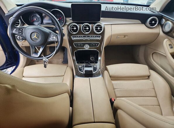 WDDWJ4JB9HF326201 2017 MERCEDES-BENZ C Blue Սարքավորումների վահանակի տեսք