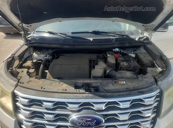 1FM5K7D84GGC86019 2016 FORD EXPLORER White Widok naklejki z numerem VIN