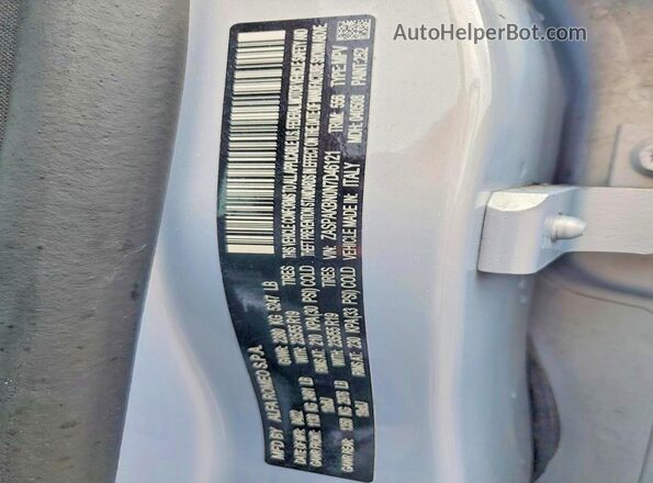 ZASPAKBN0N7D46121 2022 ALFA ROMEO STELVIO Silver VIN sticker view