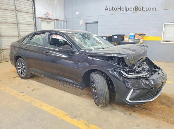 3VW5X7BU6SM073171 2025 VOLKSWAGEN JETTA Black Դիմացի տեսք