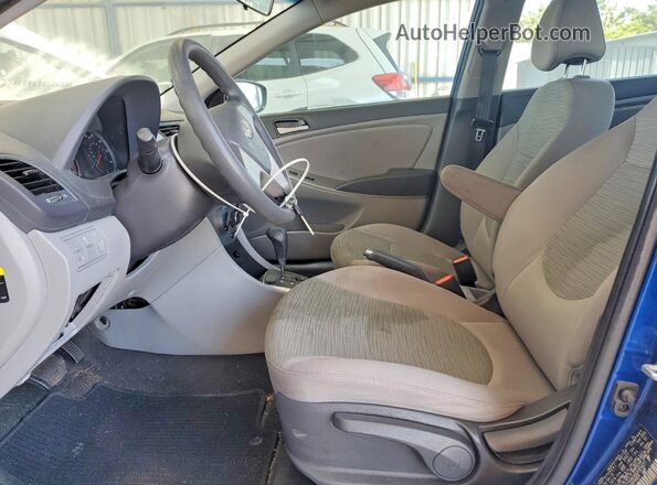 KMHCT4AE4GU065437 2016 HYUNDAI ACCENT Blue Առջևի վահանակի տեսք