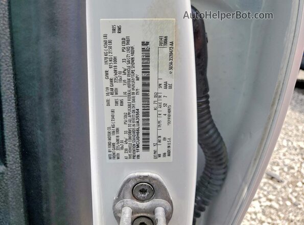 1FMCU0H66LUA35564 2020 FORD ESCAPE White VIN sticker view