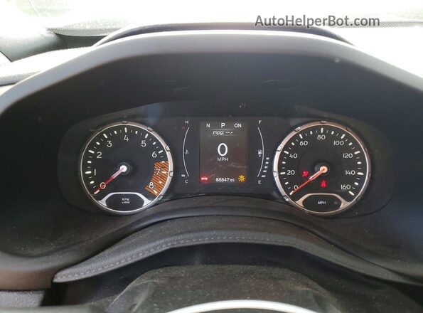 ZACNJBBB2KPK28220 2019 JEEP RENEGADE Silver Widok tylnych siedzeń