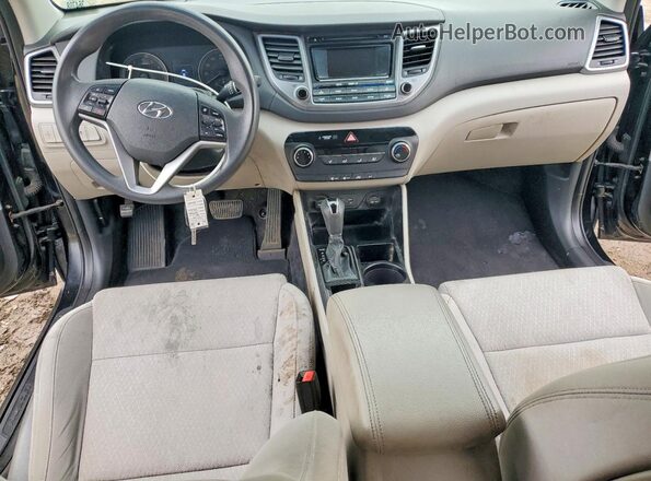 KM8J33A41HU596721 2017 HYUNDAI TUCSON Черный Вид щитка приборов