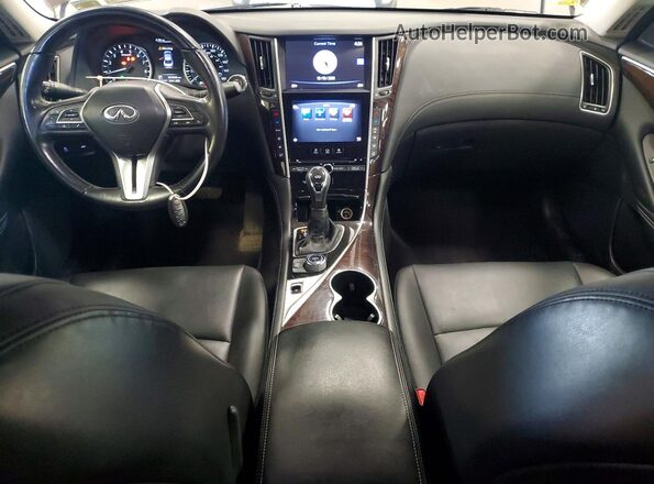 JN1EV7AR7JM444955 2018 INFINITI Q50 Brown Instrument cluster view