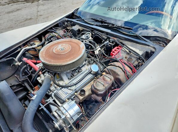 1Z37L7S438496 1977 CHEVROLET CORVETTE White Engine compartment view