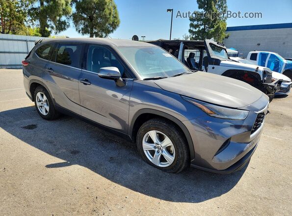 5TDCZRAH1MS039999 2021 TOYOTA HIGHLANDER Серый Вид спереди