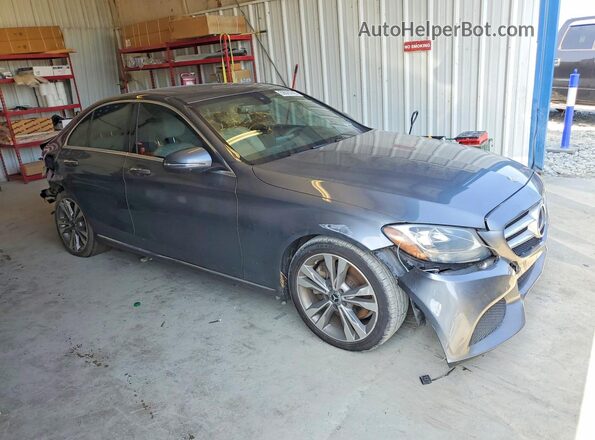 55SWF4JB8JU241418 2018 MERCEDES-BENZ C Gray Widok z przodu