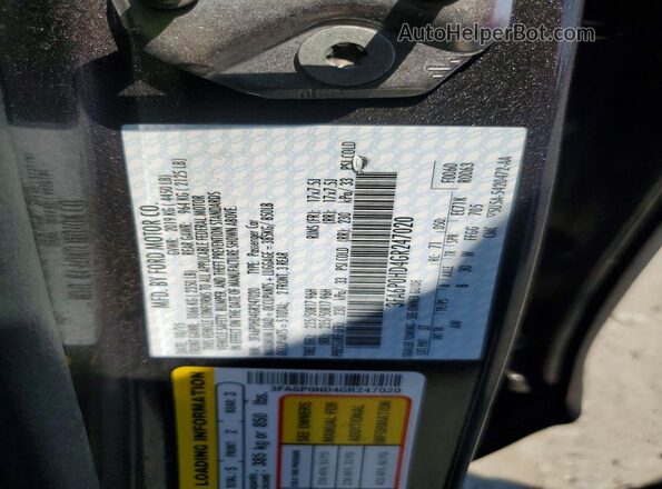 3FA6P0HD4GR247020 2016 FORD FUSION Gray Սալոնի 360 աստիճան տեսք