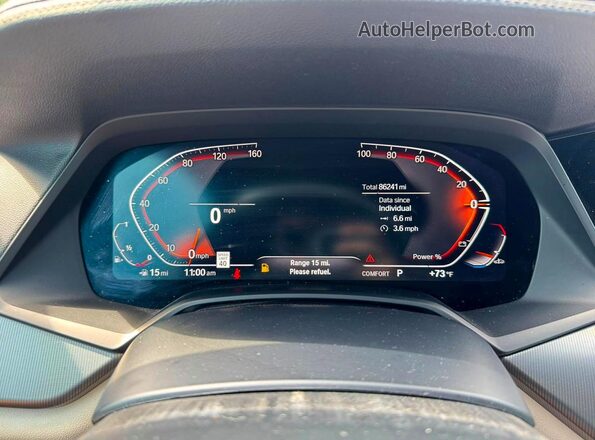 5UXCY4C02M9D86075 2021 BMW X6 Угольный Вид панели приборов