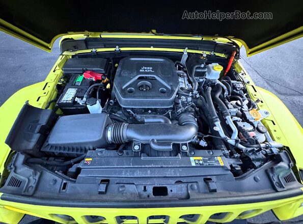 1C4JJXP63NW275287 2022 JEEP WRANGLER Желтый Вид задней части салона