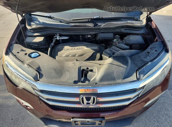 5FNYF5H73GB022327 2016 HONDA PILOT Brown Vista del compartimento del motor
