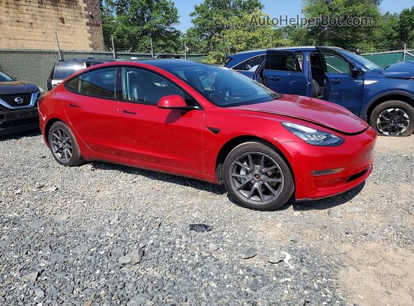 5YJ3E1EB4NF285776 2022 TESLA MODEL 3 Красный Вид спереди