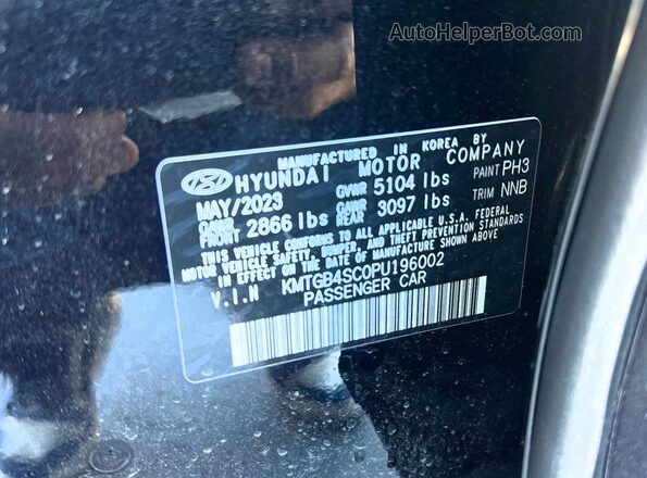 KMTGB4SC0PU196002 2023 GENESIS G80 Черный Вид задней части салона